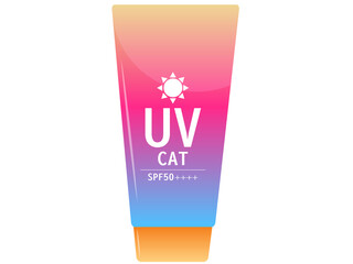 Simple gradient sunscreen icon illustration