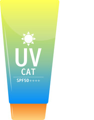 Simple gradient sunscreen icon illustration