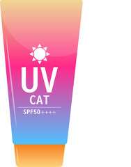Simple gradient sunscreen icon illustration