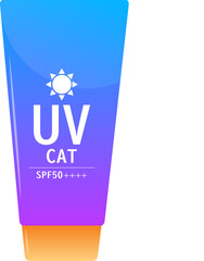Simple gradient sunscreen icon illustration