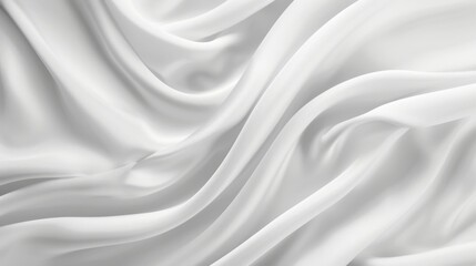 Obraz premium A smooth white cloth with delicate, undulating waves, offering a soft and peaceful abstract backdrop.
