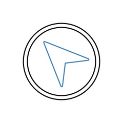 navigation concept line icon. Simple element illustration. navigation concept outline symbol design.