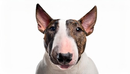 ブル・テリアのポートレート(Bull Terrier portrait on white background)