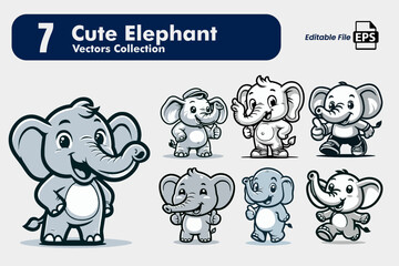 Cute Elephant vector illustration