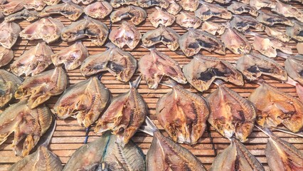 fresh fish processed using salt to dry