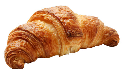 Croissant isolated on White Background , Quality Enhanced With AI