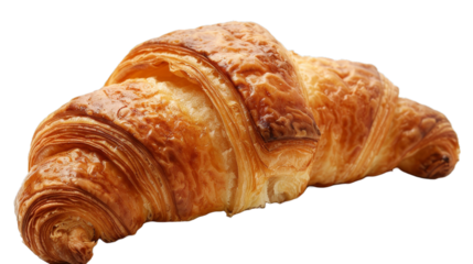 Croissant isolated on White Background , Quality Enhanced With AI