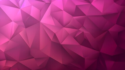 Abstract background with low poly pattern in shades of magenta and purple, creating an elegant design for graphic or digital backgrounds.