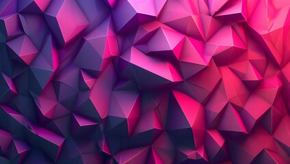 Obraz premium A background with dark pink and purple low poly shapes.