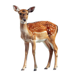 Fototapeta premium A Spotted Fawn Standing Against