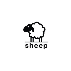 logo design vector flat sheep