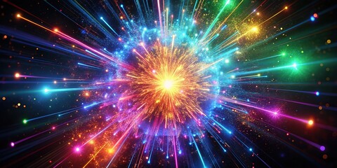 Neon Particle Explosion