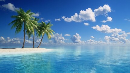 Stunning Panorama of a Pristine Tropical Island with Lush Greenery, Crystal Clear Waters, and Secluded Beaches Ideal for Relaxation and Adventure