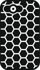 Smartphone case featuring a honeycomb pattern providing optimal protection