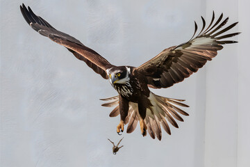 Harpy Eagle Flying on White Background, Photo Realistic, Pattern Background, Wallpaper, Cover and Screen for Smartphone, Cell Phone, Computer, Laptop