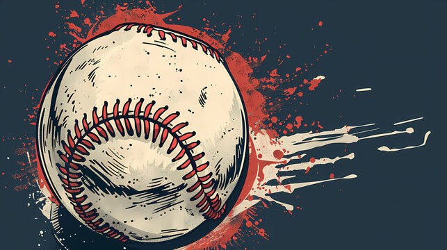 Vector image of an athlete playing softball