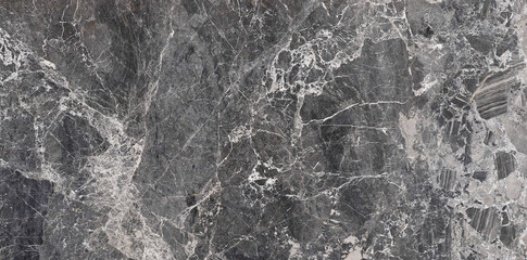 Beautiful black marble pattern. Background of a dark stone with white veins for digital use