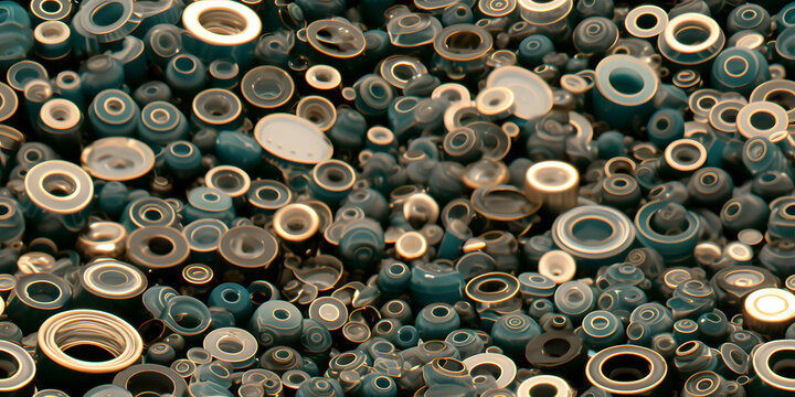 Abstract flud art painting with alcohol ink. close up of a pile of plates, Metal