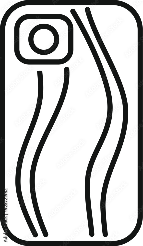 Poster smartphone is showing a fingerprint sensor icon for security access