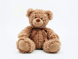 Obraz premium Brown teddy bear isolated on white.