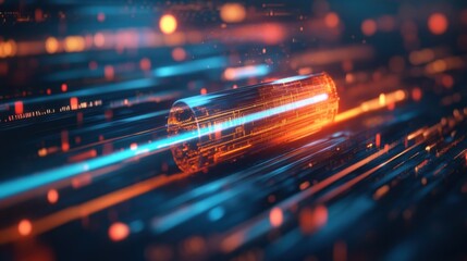 Digitally Rendered 3D Search Bar Revealing Layers of Information for Deep Search Functionality