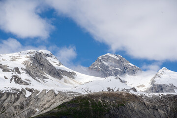 snow covered mountains