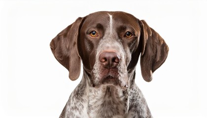 Fototapeta premium イングリッシュ・ポインターのポートレート（English Pointer portrait on white background） 