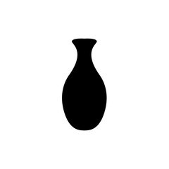 Vase silhouette vector isolated on white background