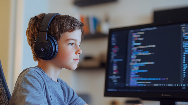 Boy wearing headphones coding Some of the most highly rated AI code assistants include GitHub Copilot Codeium and Tabnine