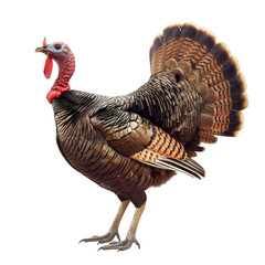 Wild Turkey with Spread Tail Feathers