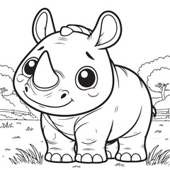 rhino cartoon page