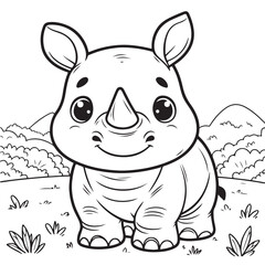 rhino cartoon page