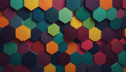 Colorful abstract geometric shape background. Generative AI