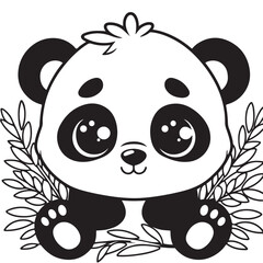 panda and bamboo