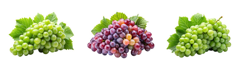 Fototapeta premium Grapes with Clipping Path – Transparent Background PNG