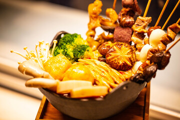 Close-up of food on plate on table