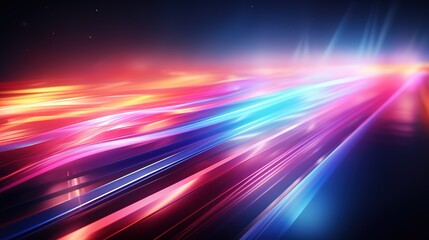 Abstract background of colorful lines and light streaks.