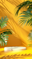 Fototapeta premium Summer tropical product display