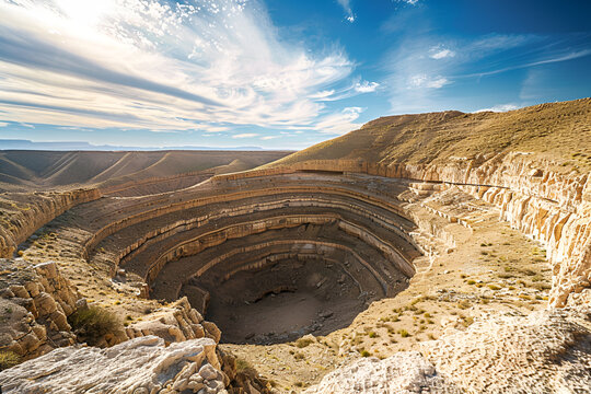 Cathedral Gorge state park with its patterns made erosions of bentonite clay, Nevada, Desert Landscape, quarry mining iron ore mining gold diamond copper, The Badlands of Abanilla and Mahoya, 

