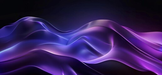 Obraz premium Neon colour purple lines on black background