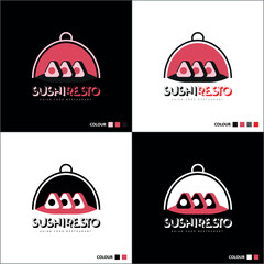 japanese sushi food restaurant logo template design for brand or company and other