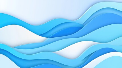 Naklejka premium Abstract blue wavy background features blurred light and curved lines, creating a modern, stylish, and textured look.