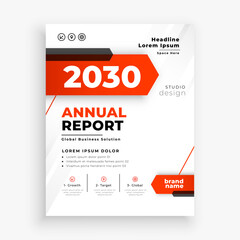 a4 business annual report brochure template for yearly magazine