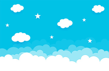 magic inspired cute clouds and star dreamy wallpaper design