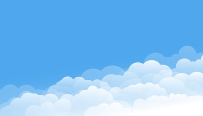 airy and fluffy cloudy sky wallpaper with text space