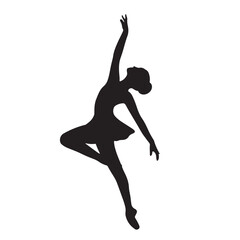 silhouette of a ballerina vector illustration © strawpao