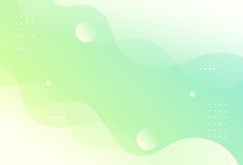 minimalist abstract background.green and yellow gradations.soft color.wavy effect style.memphis.eps 10