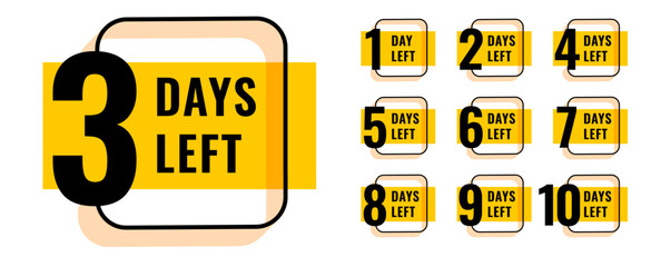limited days left to go sign template for online shopping