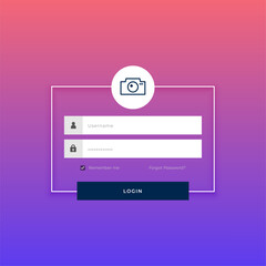 modern login checkbox form template for business success