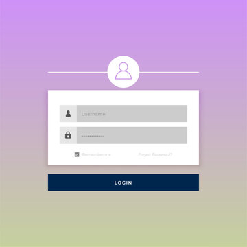 modern login page form template with easy user interface